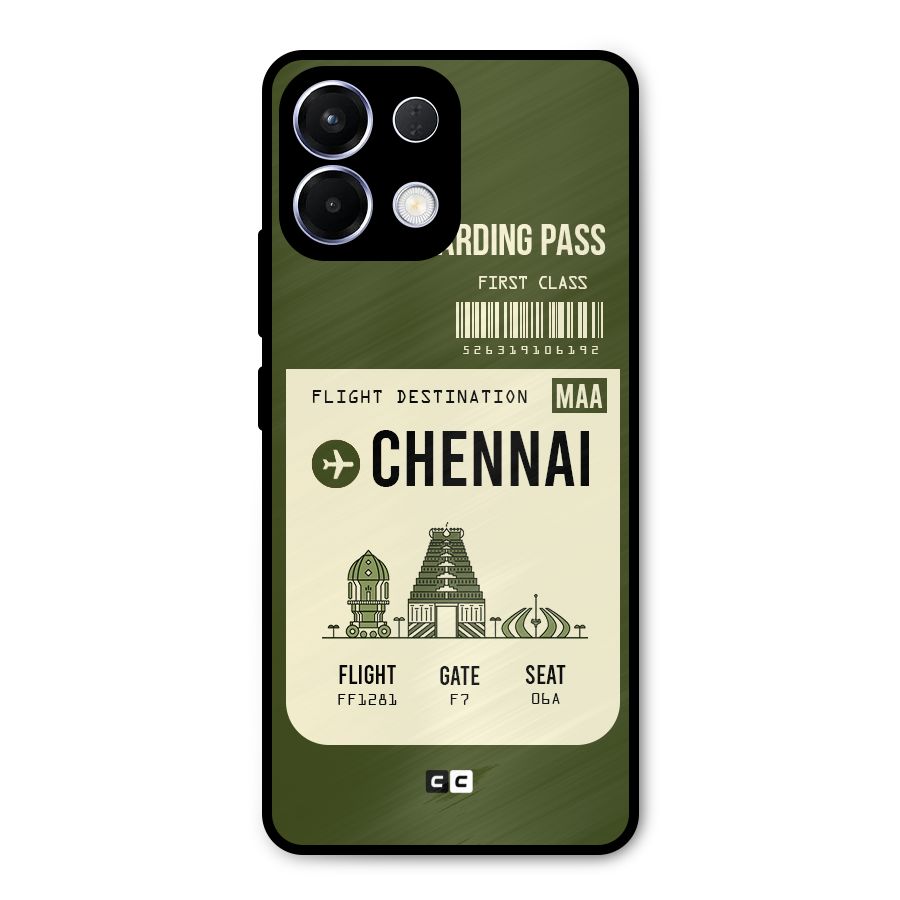 Chennai Boarding Pass Metal Back Case for Oppo K13