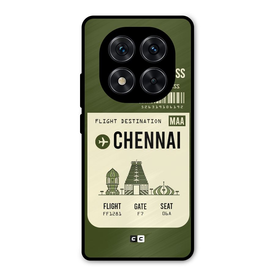 Chennai Boarding Pass Metal Back Case for Poco X7