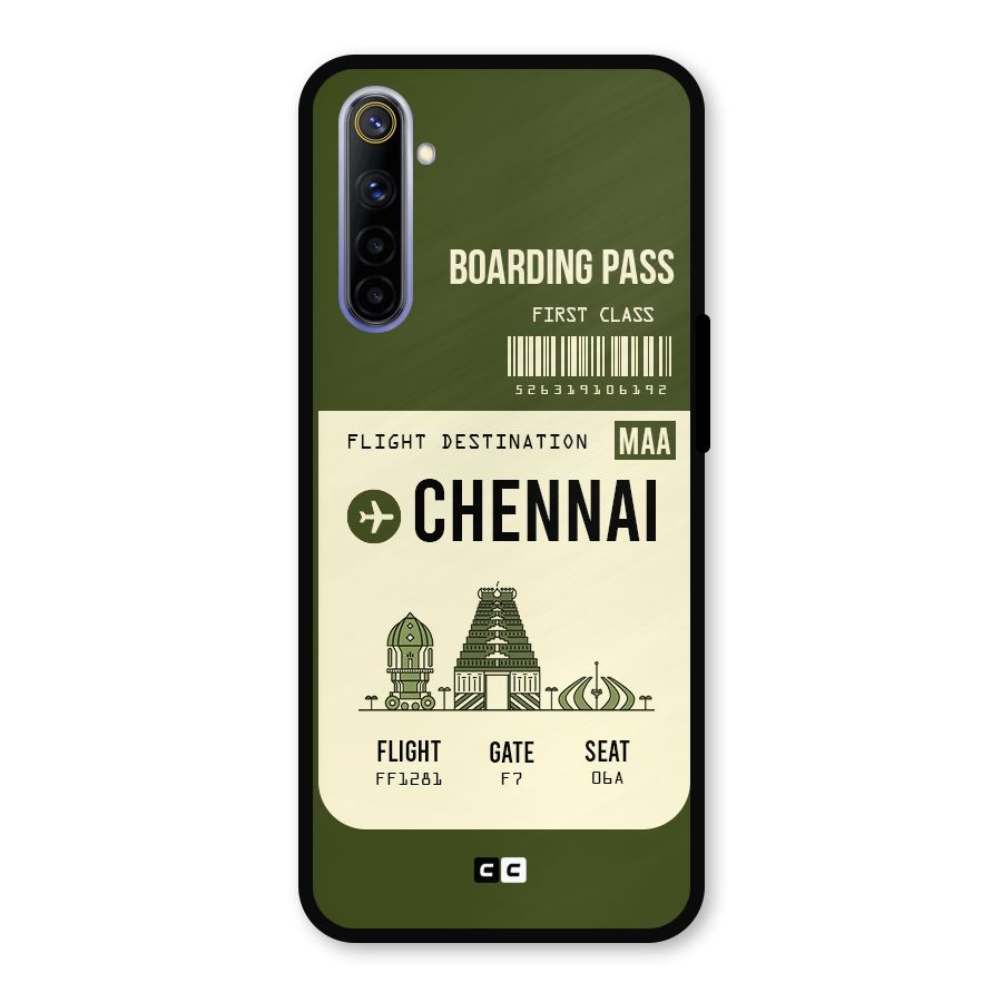 Chennai Boarding Pass Metal Back Case for Realme 6