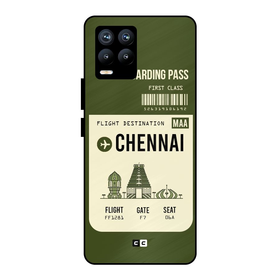 Chennai Boarding Pass Metal Back Case for Realme 8 Pro