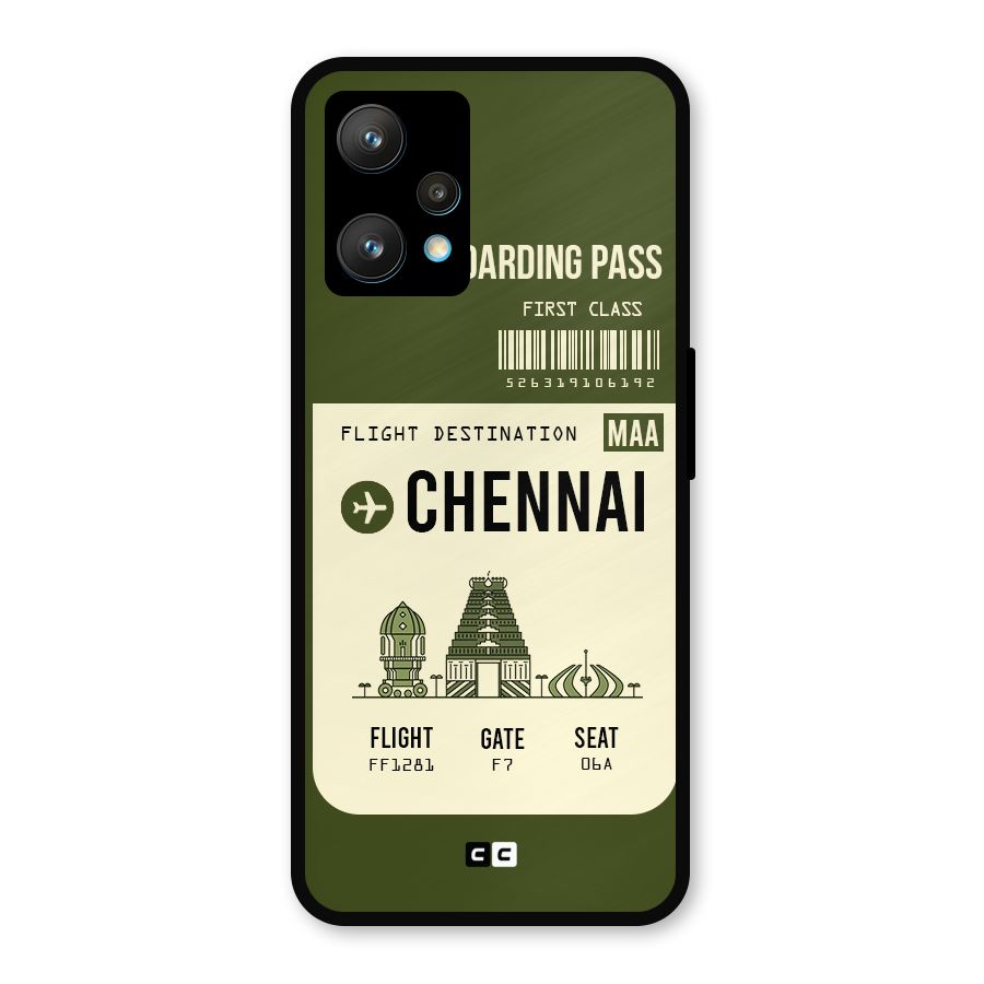 Chennai Boarding Pass Metal Back Case for Realme 9 Pro Plus 5G