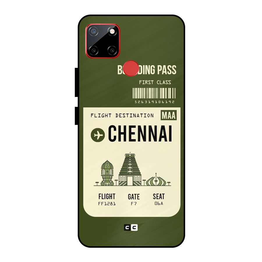 Chennai Boarding Pass Metal Back Case for Realme C12