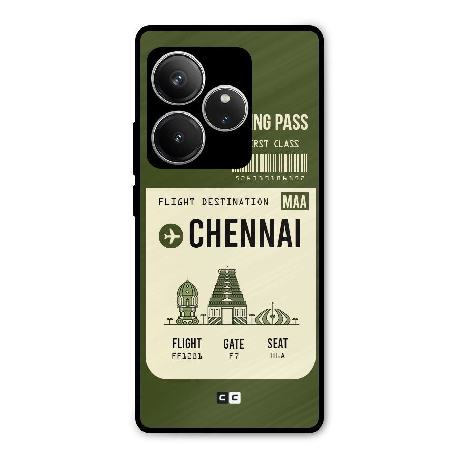 Chennai Boarding Pass Metal Back Case for Realme GT 6