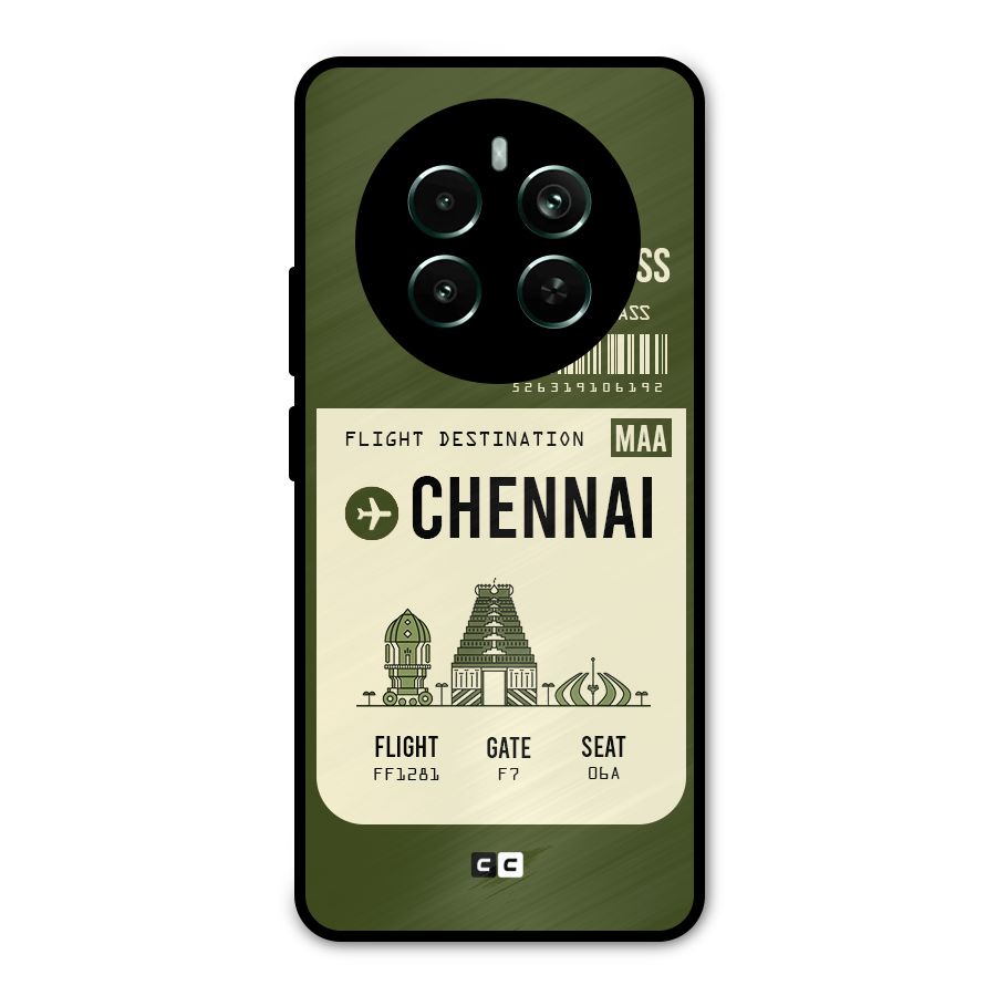 Chennai Boarding Pass Metal Back Case for Realme Narzo 70 Pro