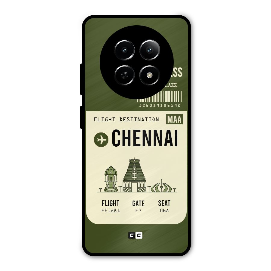 Chennai Boarding Pass Metal Back Case for Realme Narzo 70x 5G