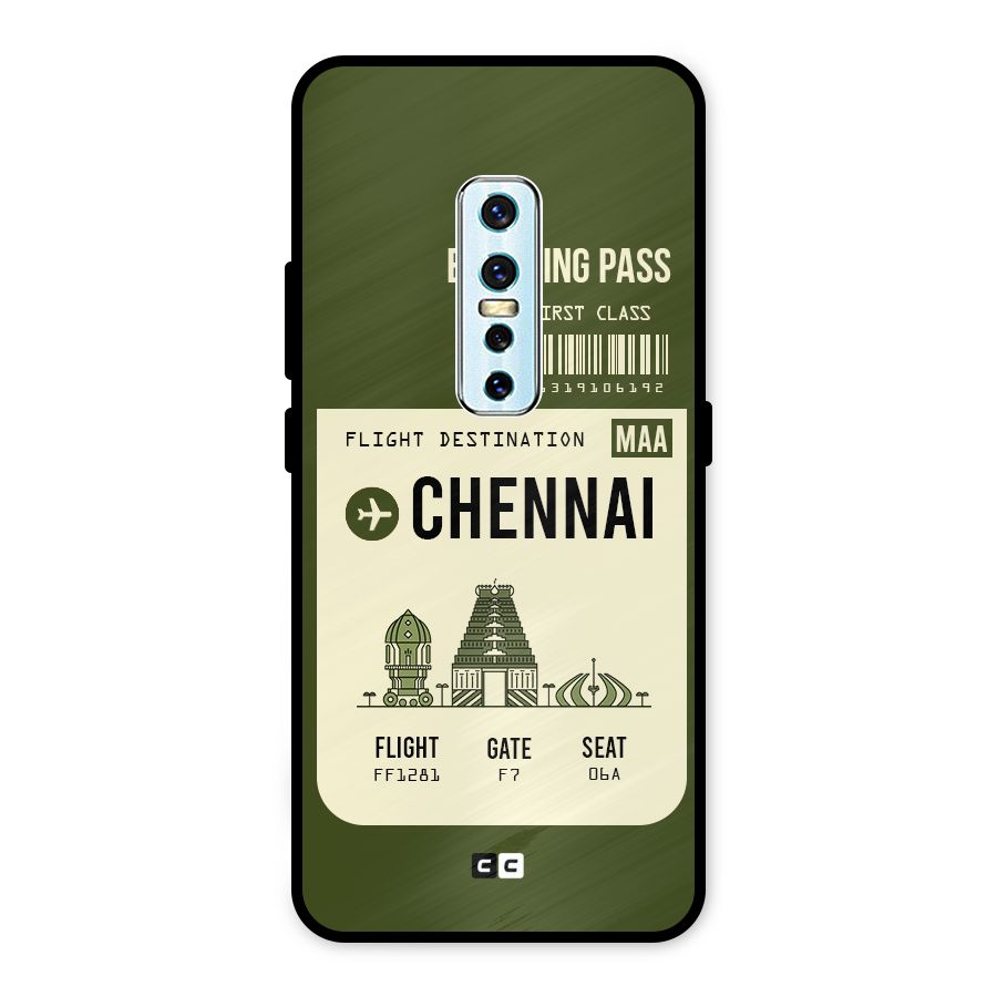 Chennai Boarding Pass Metal Back Case for Vivo V17 Pro