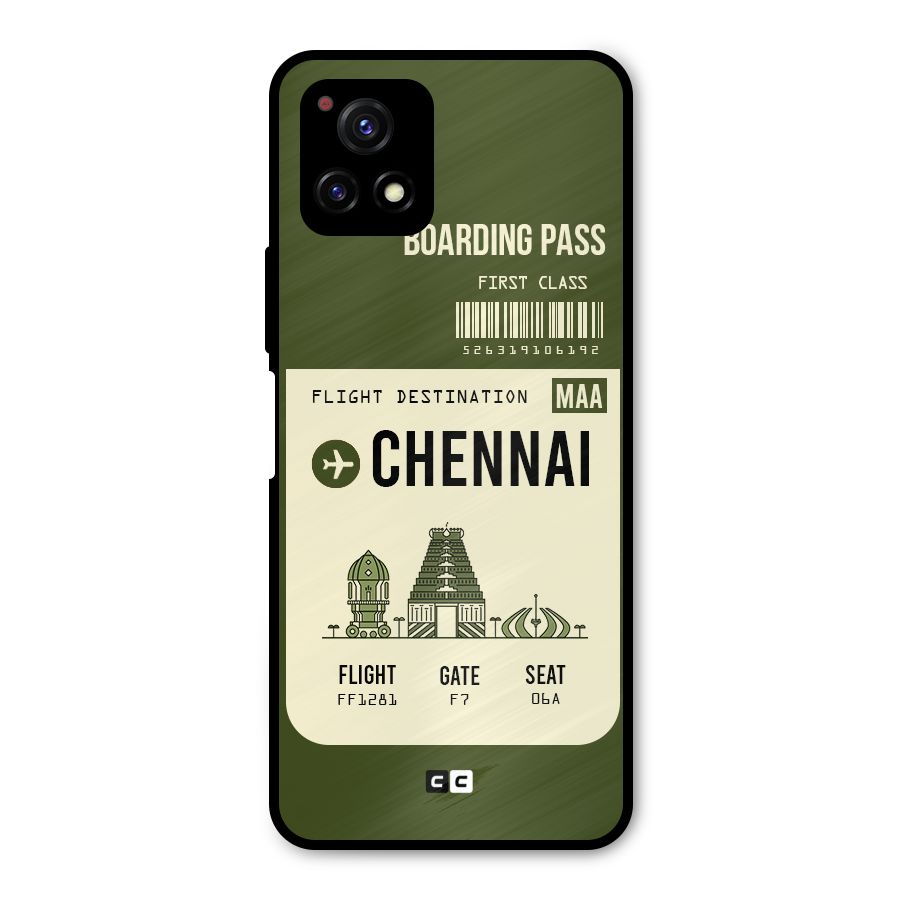 Chennai Boarding Pass Metal Back Case for Vivo Y72 5G