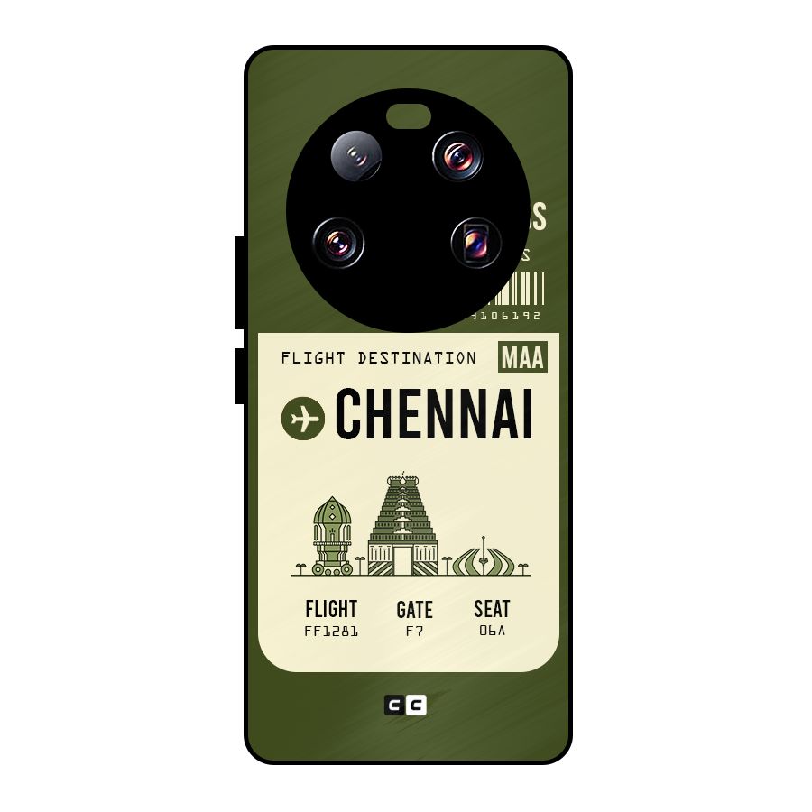 Chennai Boarding Pass Metal Back Case for Xiaomi 13 Ultra