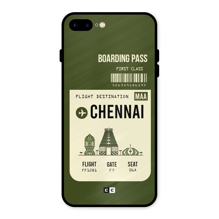 Chennai Boarding Pass Metal Back Case for iPhone 7 Plus