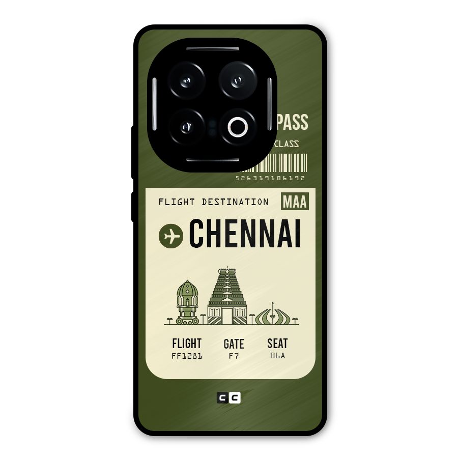 Chennai Boarding Pass Metal Back Case for iQOO 13