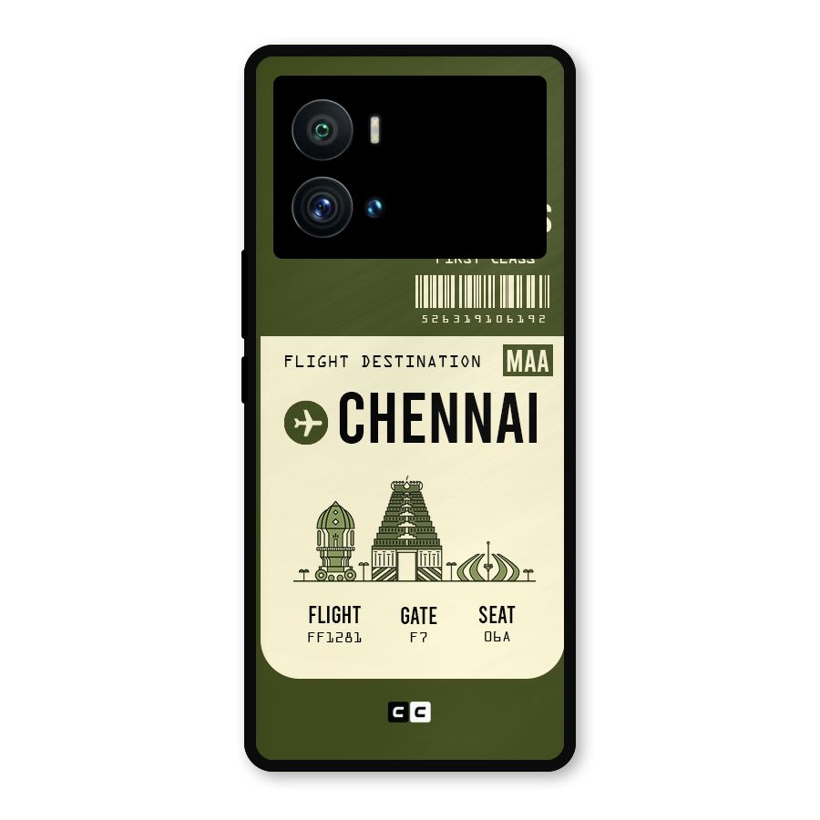 Chennai Boarding Pass Metal Back Case for iQOO 9 Pro
