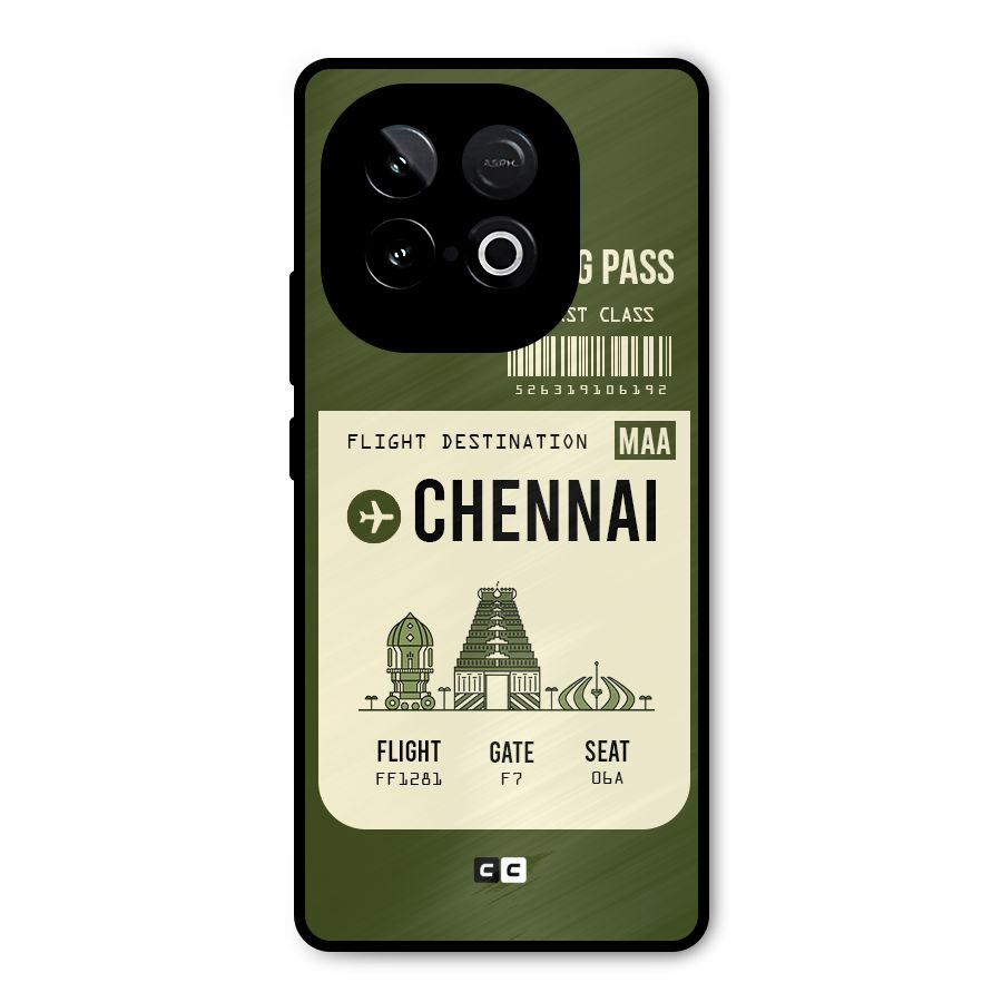Chennai Boarding Pass Metal Back Case for iQOO Neo 10