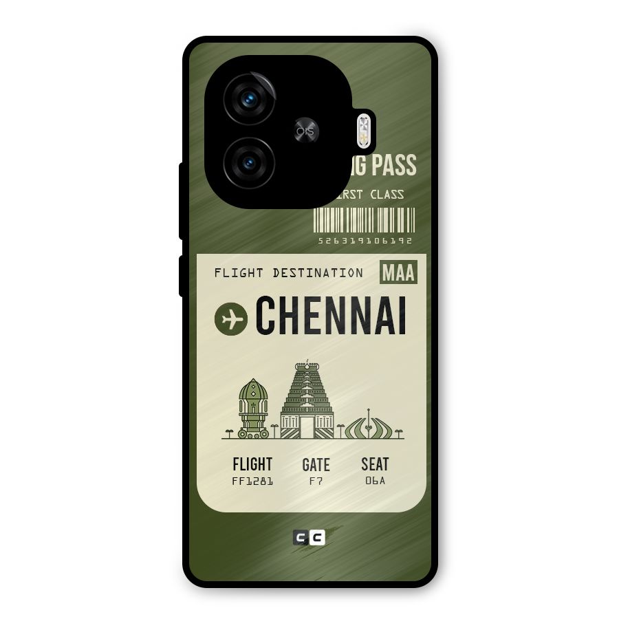 Chennai Boarding Pass Metal Back Case for iQOO Neo 10R