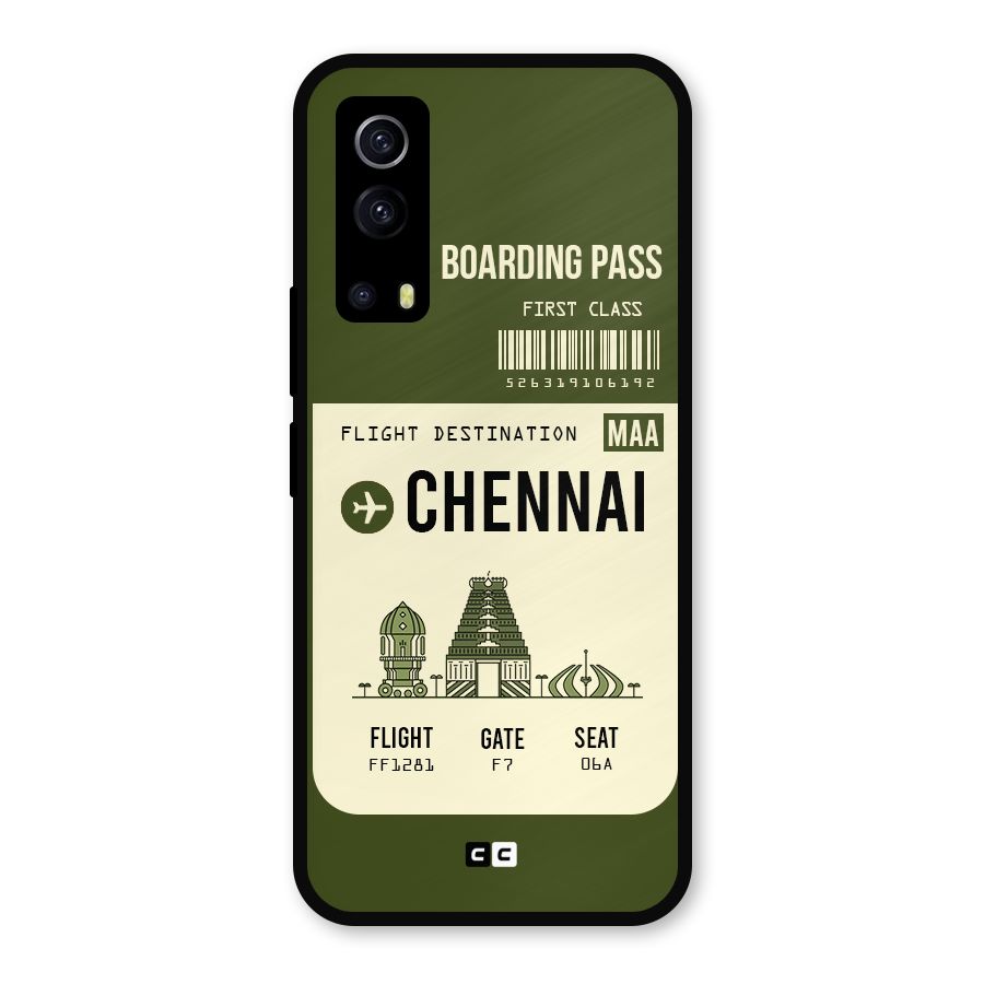 Chennai Boarding Pass Metal Back Case for iQOO Z3