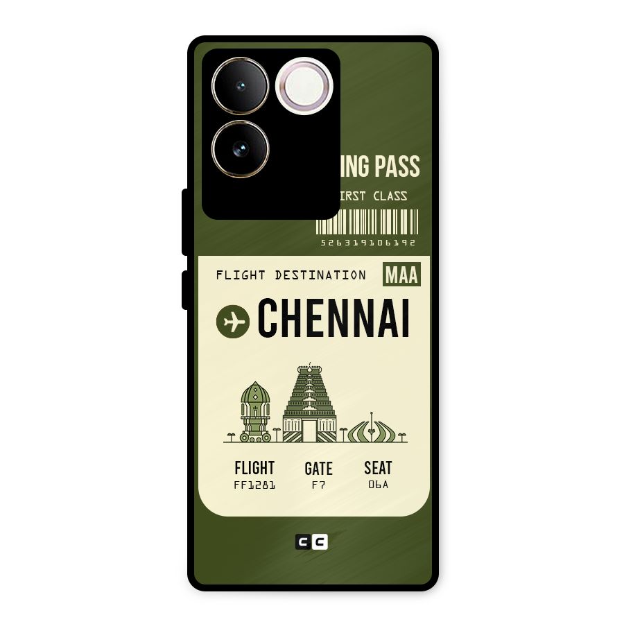 Chennai Boarding Pass Metal Back Case for iQOO Z7 Pro