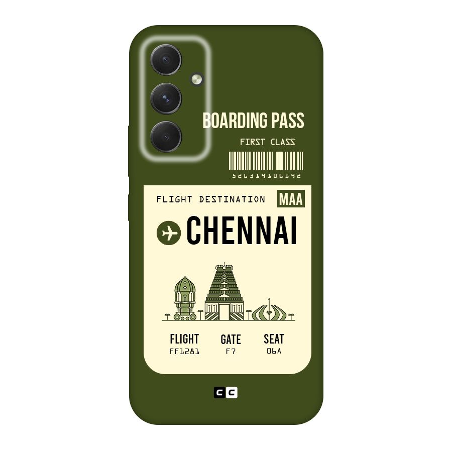 Chennai Boarding Pass Original Polycarbonate Back Case for Galaxy A54