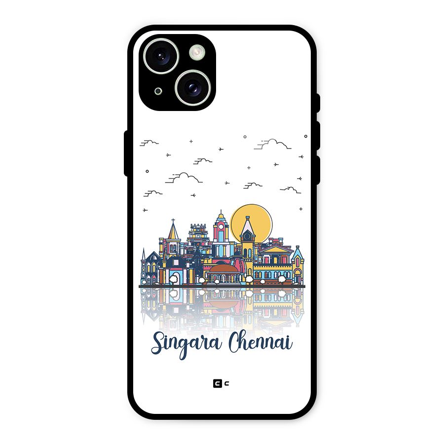 Chennai City Glass Back Case for iPhone 15 Plus