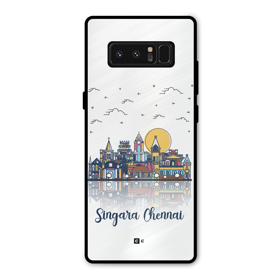 Chennai City Metal Back Case for Galaxy Note 8