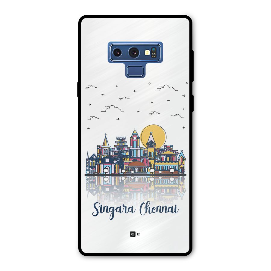 Chennai City Metal Back Case for Galaxy Note 9