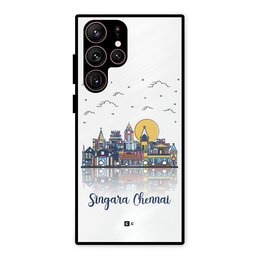 Chennai City Metal Back Case for Galaxy S22 Ultra 5G