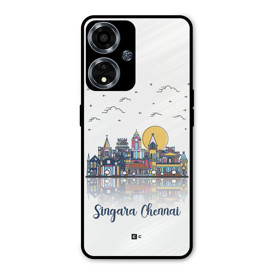 Chennai City Metal Back Case for Oppo A59