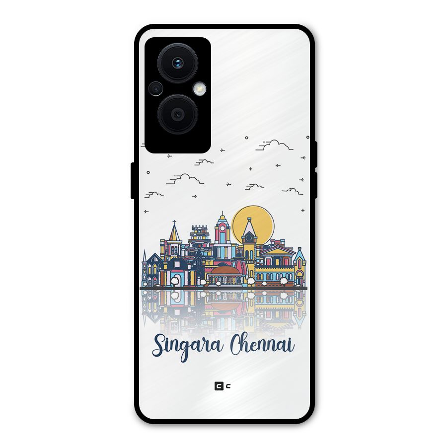 Chennai City Metal Back Case for Oppo F21 Pro 5G