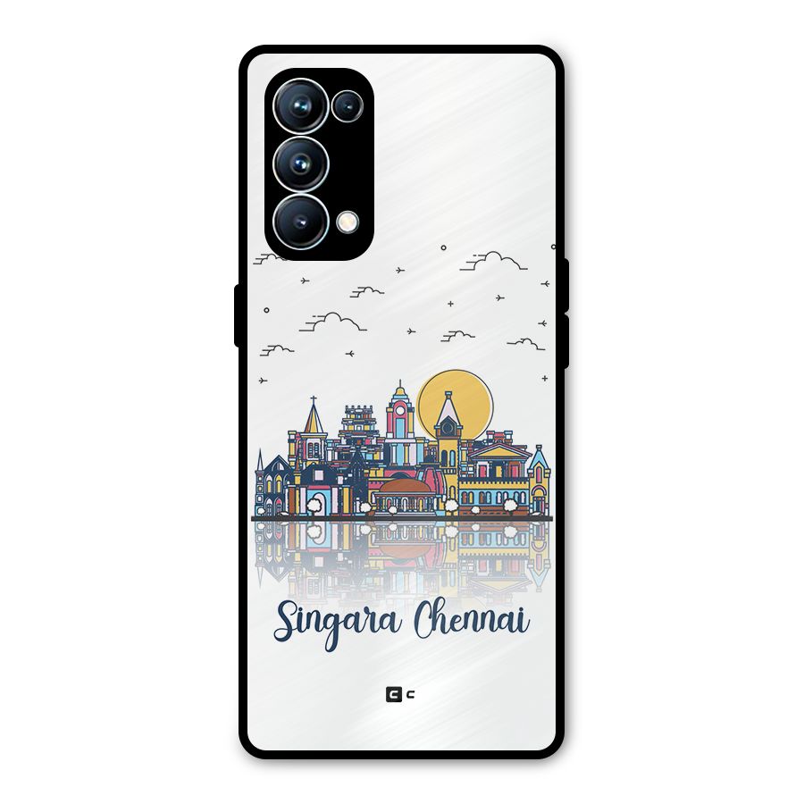 Chennai City Metal Back Case for Oppo Reno5 Pro 5G