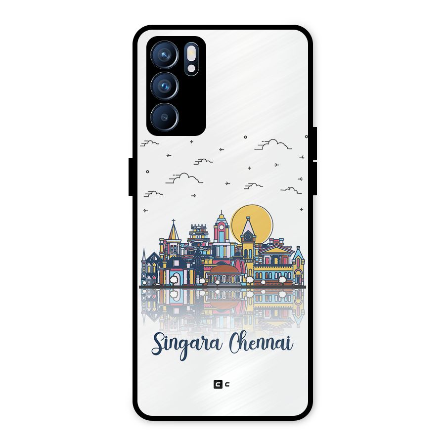 Chennai City Metal Back Case for Oppo Reno6 5G