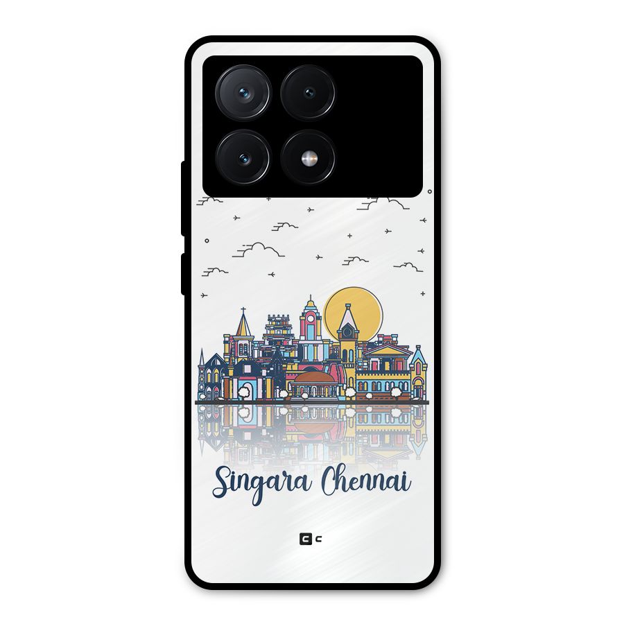 Chennai City Metal Back Case for Poco X6 Pro