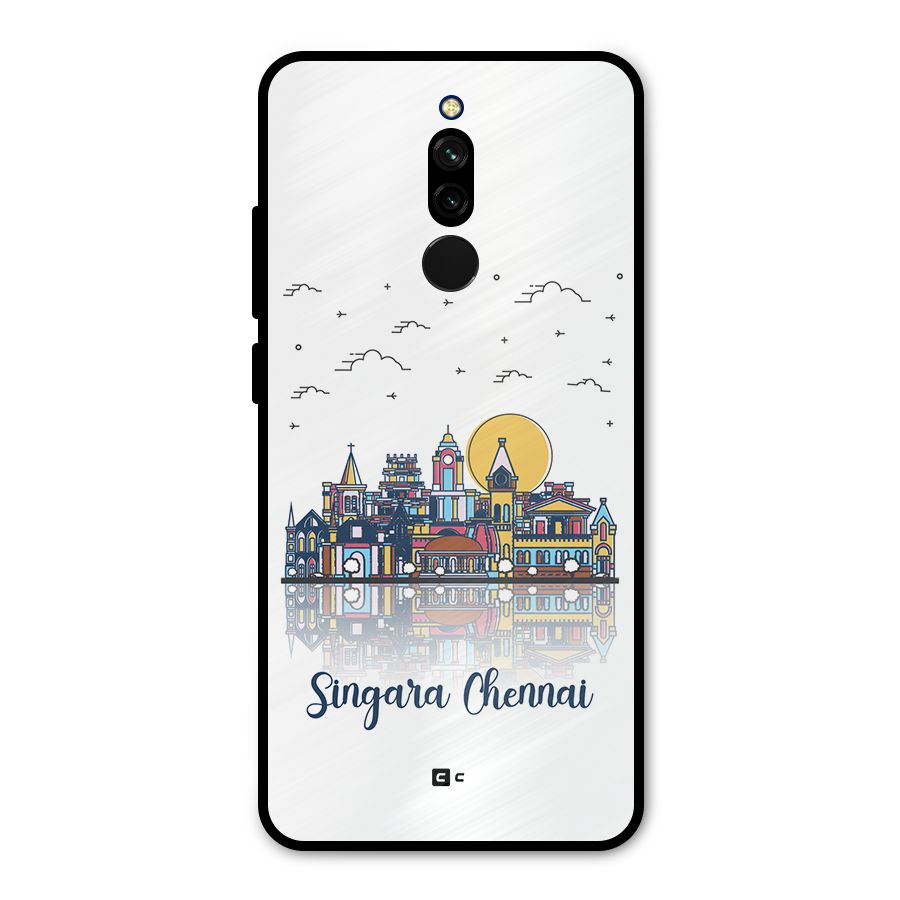 Chennai City Metal Back Case for Redmi 8