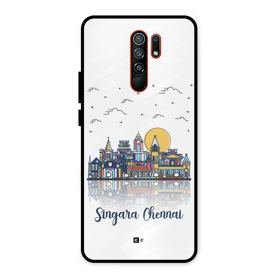 Chennai City Metal Back Case for Redmi 9 Prime