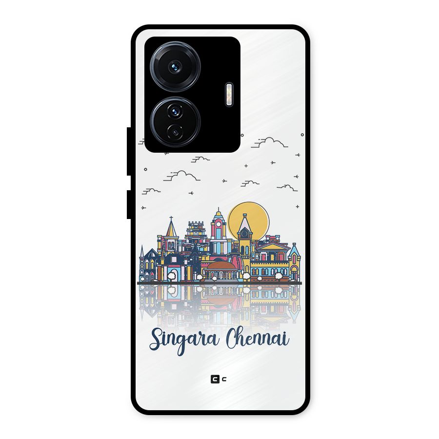 Chennai City Metal Back Case for Vivo T1 Pro