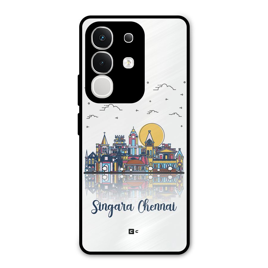 Chennai City Metal Back Case for Vivo T4x