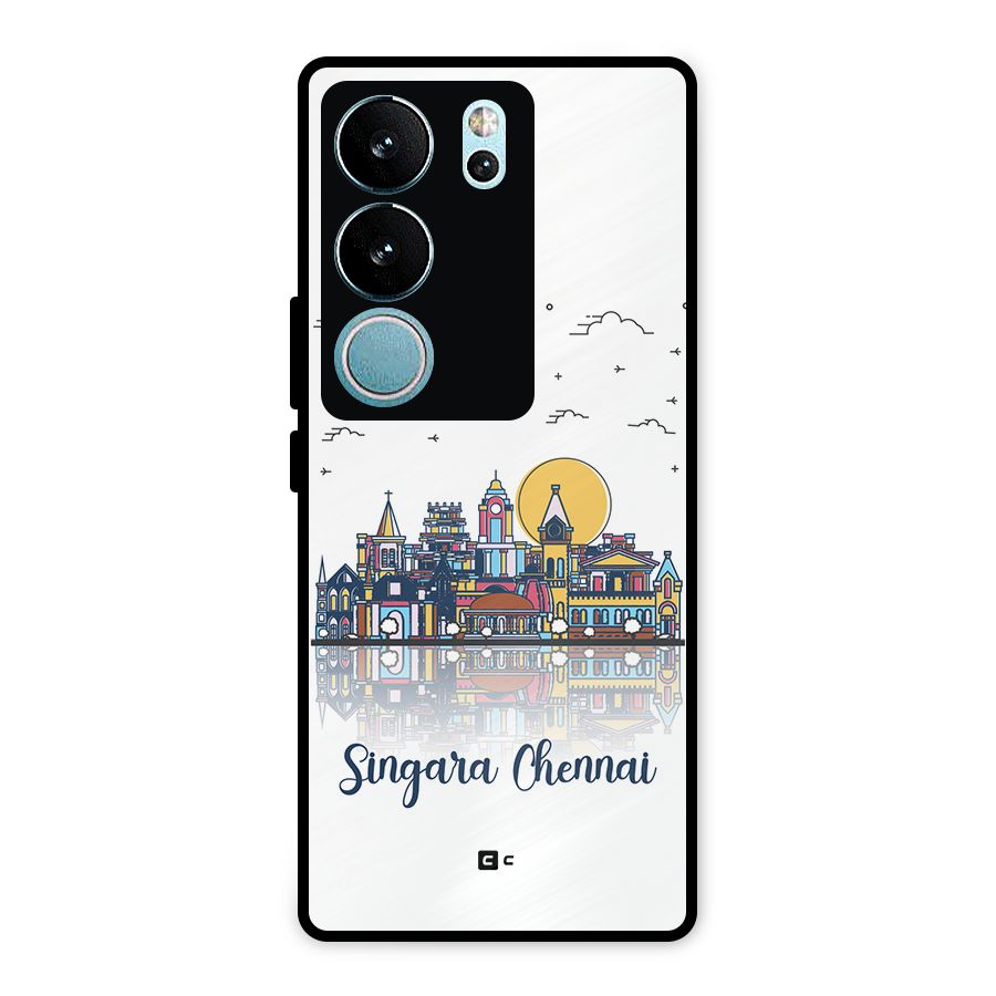 Chennai City Metal Back Case for Vivo V29 Pro