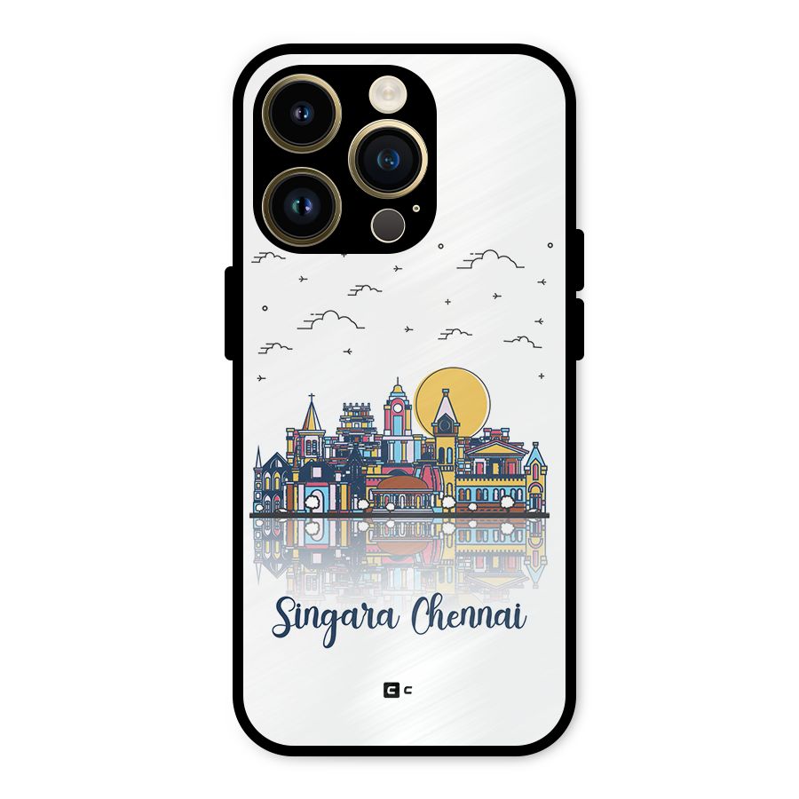 Chennai City Metal Back Case for iPhone 14 Pro