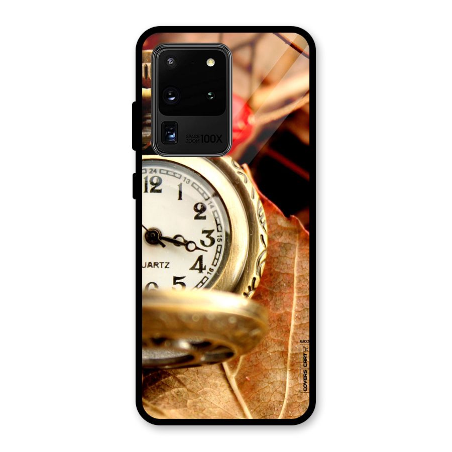 Cherry And Clock Glass Back Case for Galaxy S20 Ultra