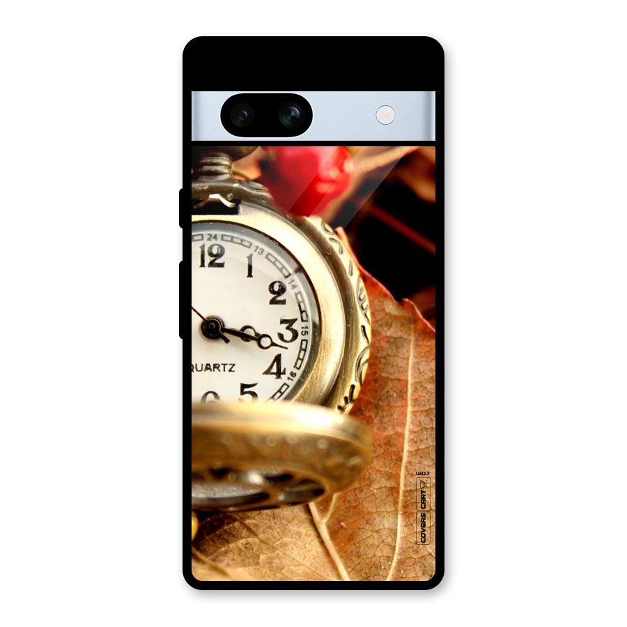 Cherry And Clock Glass Back Case for Google Pixel 7a
