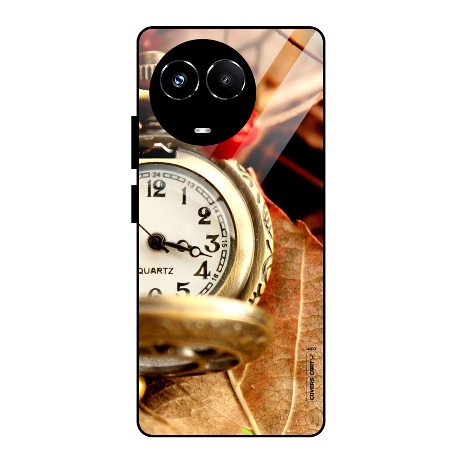 Cherry And Clock Glass Back Case for Realme 11X