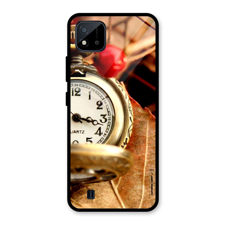 Cherry And Clock Glass Back Case for Realme C11 2021