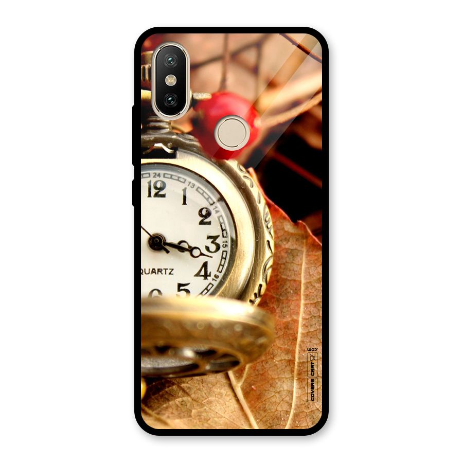 Cherry And Clock Glass Back Case for Redmi A2