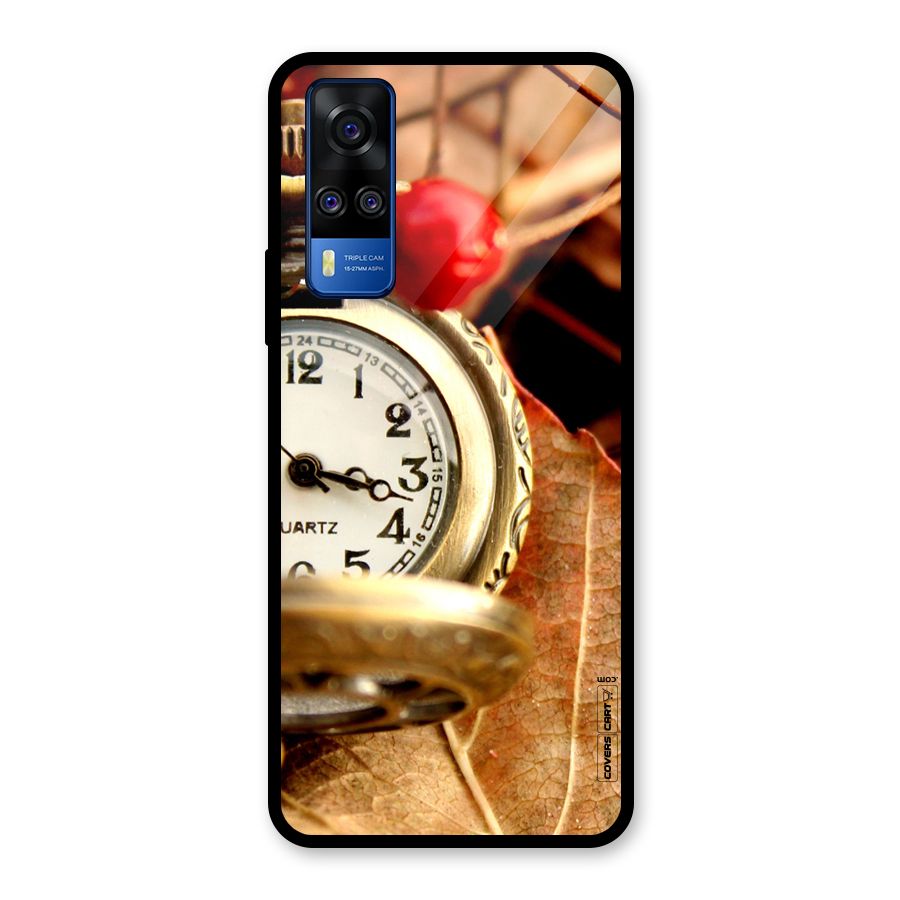 Cherry And Clock Glass Back Case for Vivo Y31