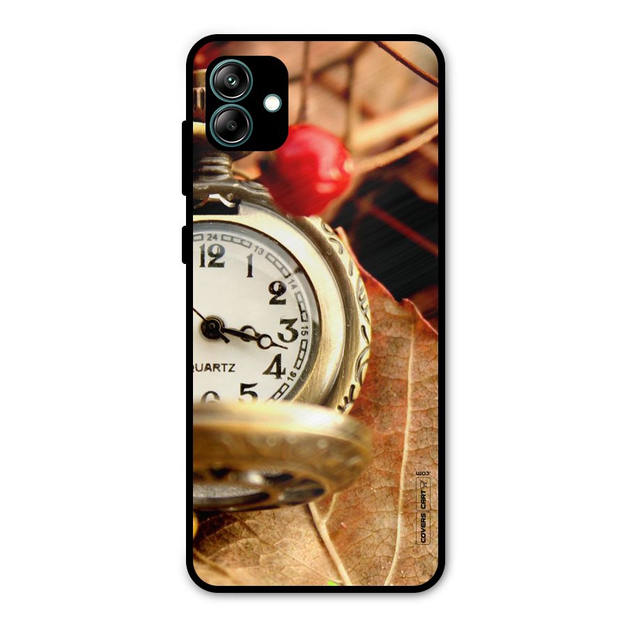 Cherry And Clock Metal Back Case for Galaxy A04