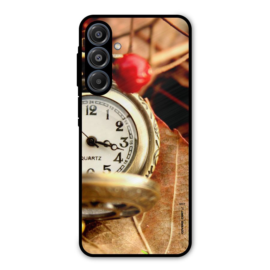Cherry And Clock Metal Back Case for Galaxy A16 5G