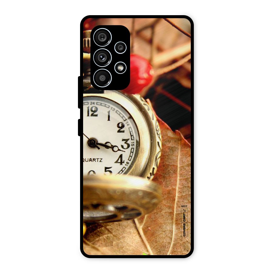 Cherry And Clock Metal Back Case for Galaxy A53 5G