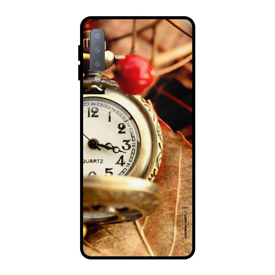 Cherry And Clock Metal Back Case for Galaxy A7 (2018)