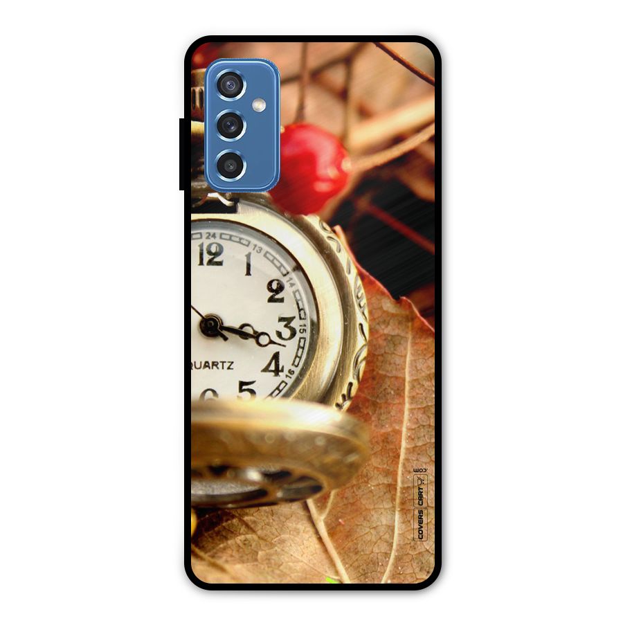 Cherry And Clock Metal Back Case for Galaxy M52 5G