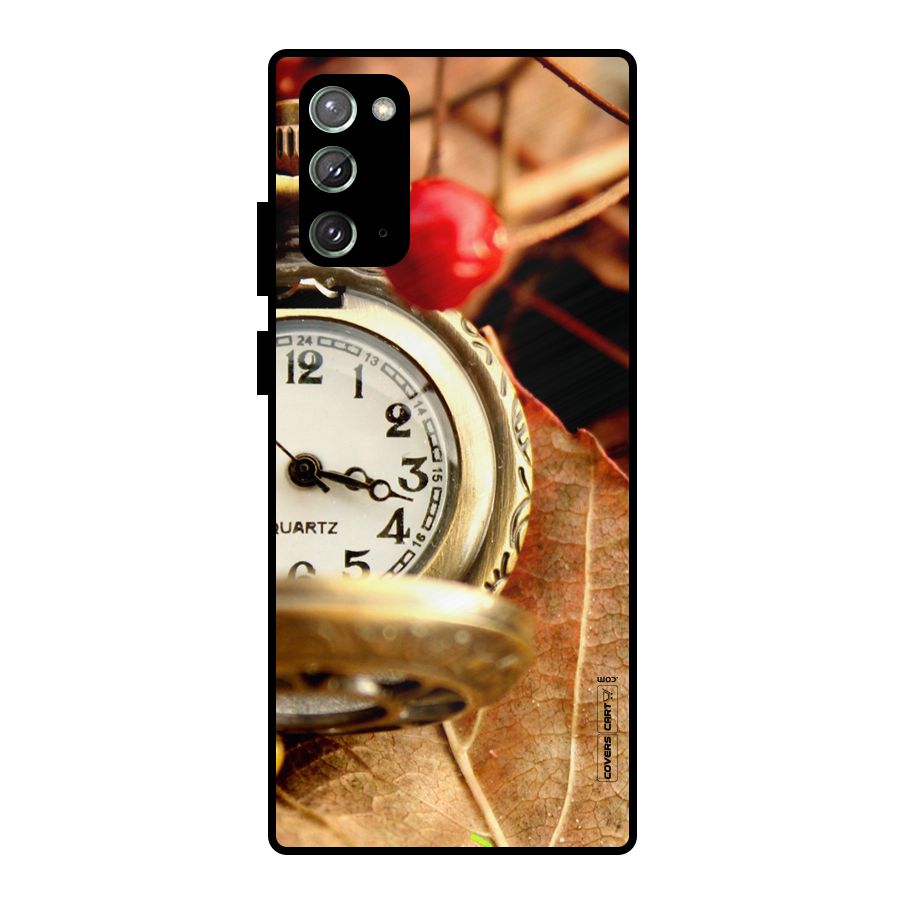 Cherry And Clock Metal Back Case for Galaxy Note 20