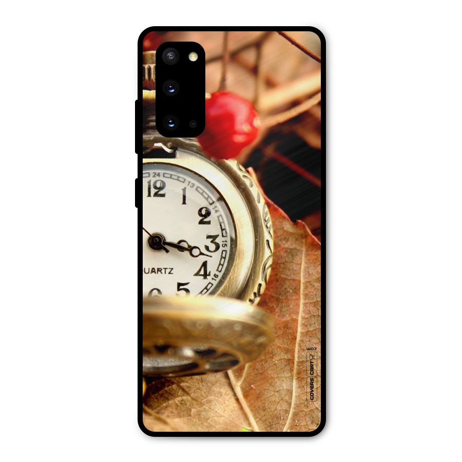 Cherry And Clock Metal Back Case for Galaxy S20