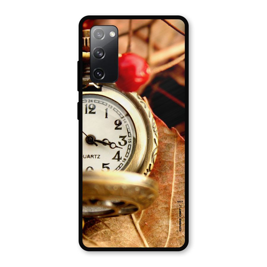 Cherry And Clock Metal Back Case for Galaxy S20 FE 5G