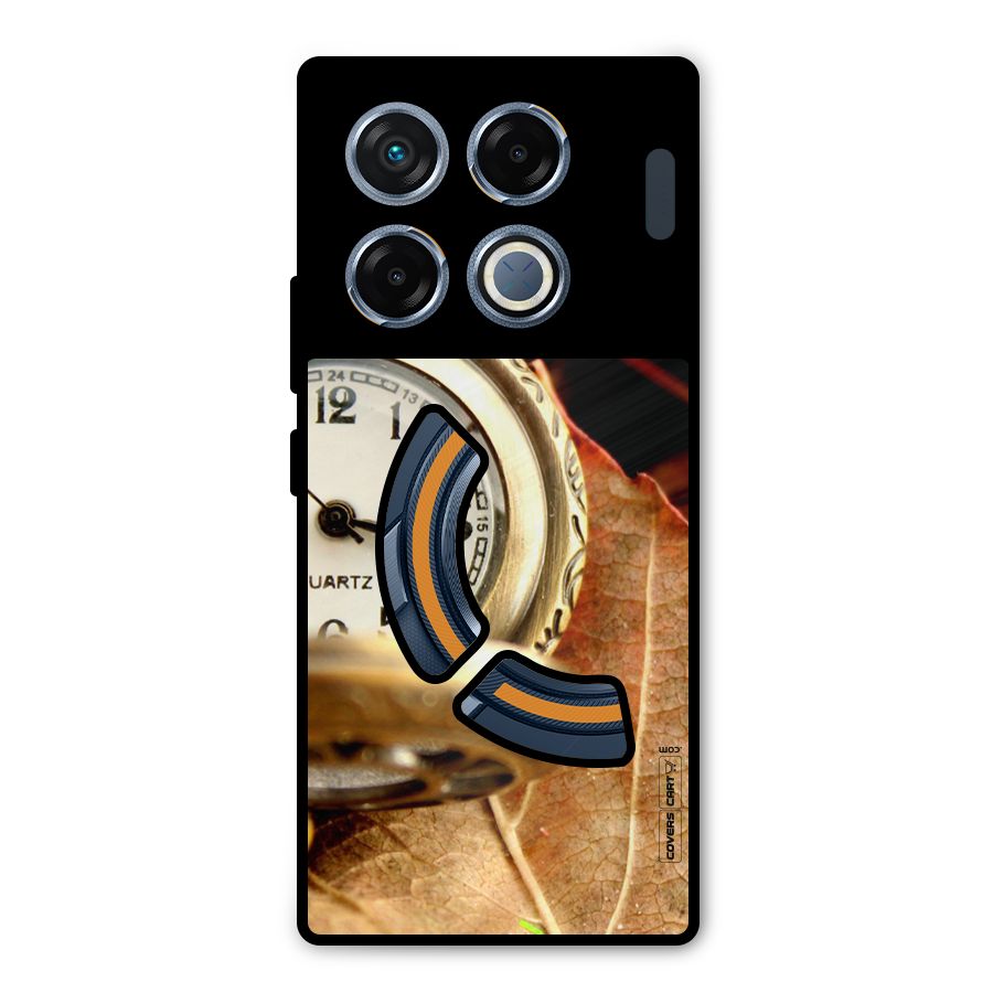 Cherry And Clock Metal Back Case for Infinix GT 20 Pro